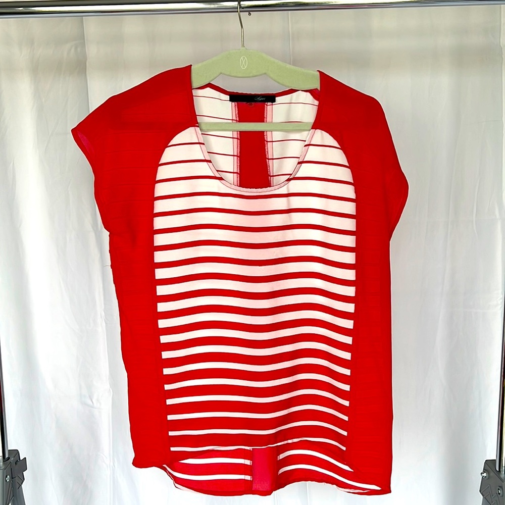 Sugarlips gauzy striped top